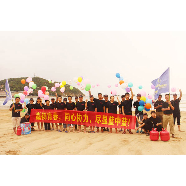 百忙之中，公司組織員工海邊旅游